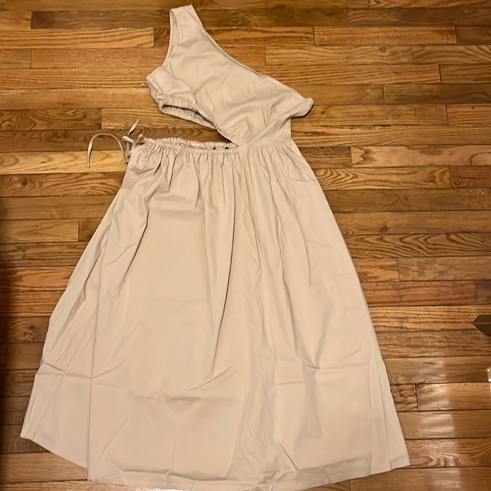 Forever 21 ONE-SHOULDER CUTOUT MIDI DRESS